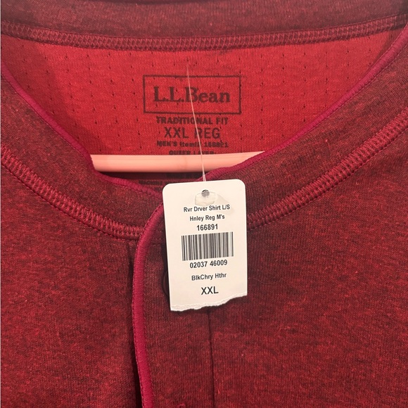 LL Bean Shirt Men's XXL Two-Layer River Driver Traditional Fit Henley NEW - Picture 2 of 7